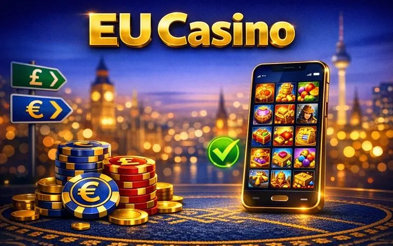EU Casino mobile browser interface on smartphone